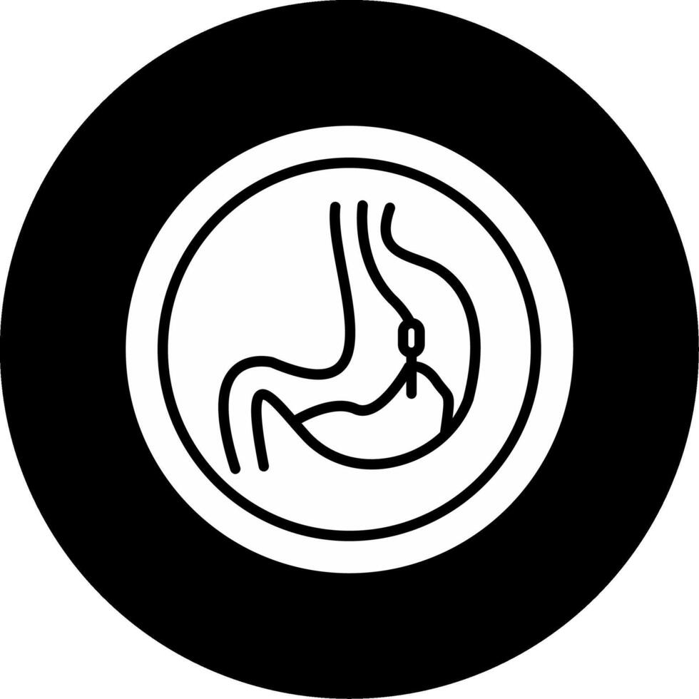 Pancreas Function Test Analysis Glyph Circle Inverted vector