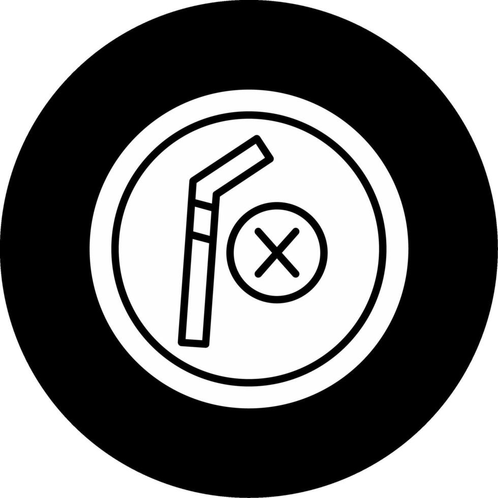 Industrial Pollution and Plastics Alert Glyph Circle Inverted vector