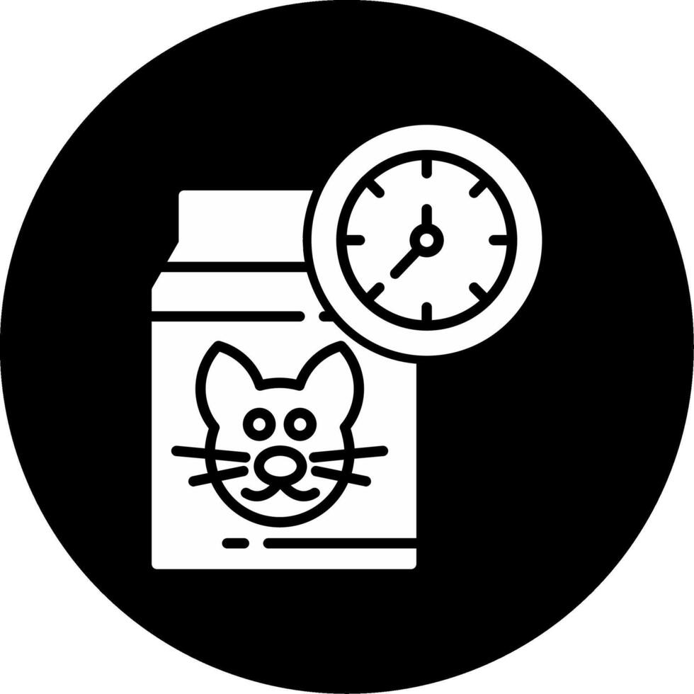 Cat Health Coverage Insurance Plan Glyph Circle Inverted vector