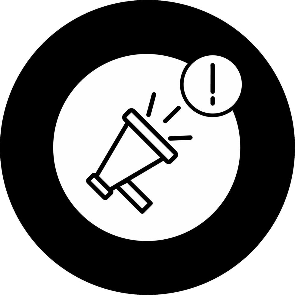 Promotional Offer Notification Glyph Circle Inverted vector