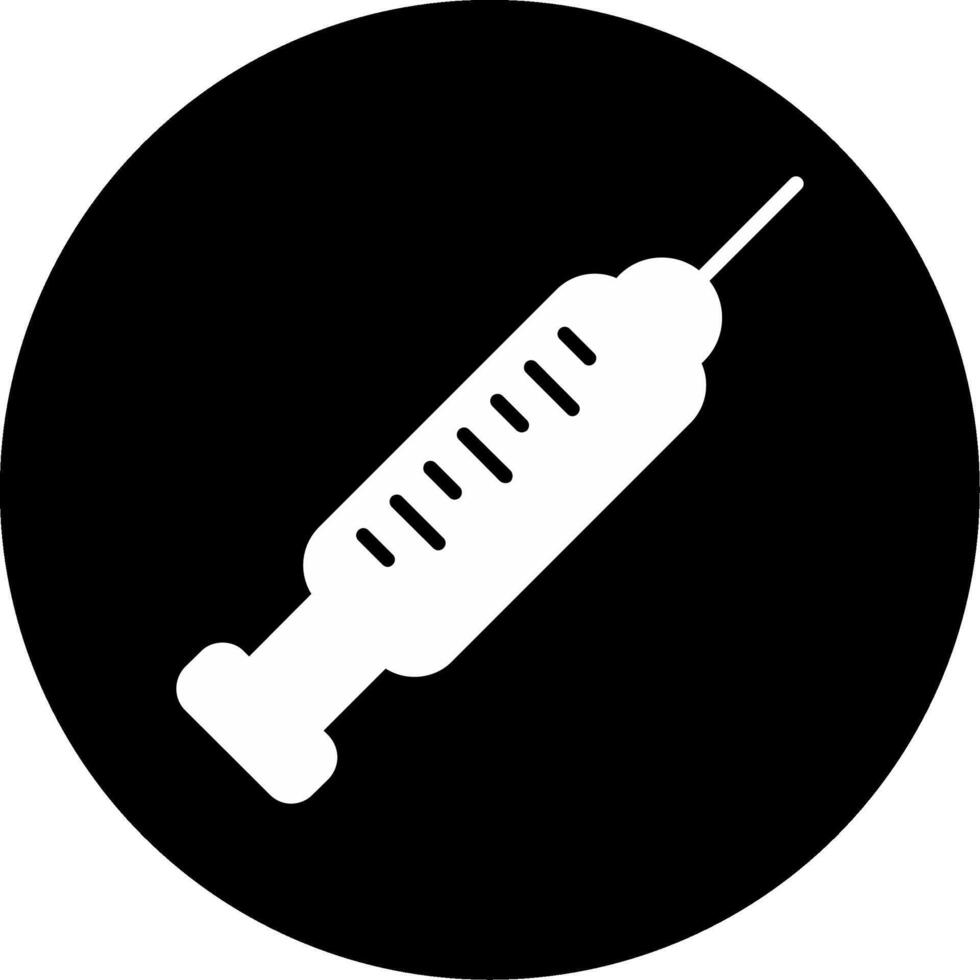 Cosmetic Syringe Filler Icon Glyph Circle Inverted vector
