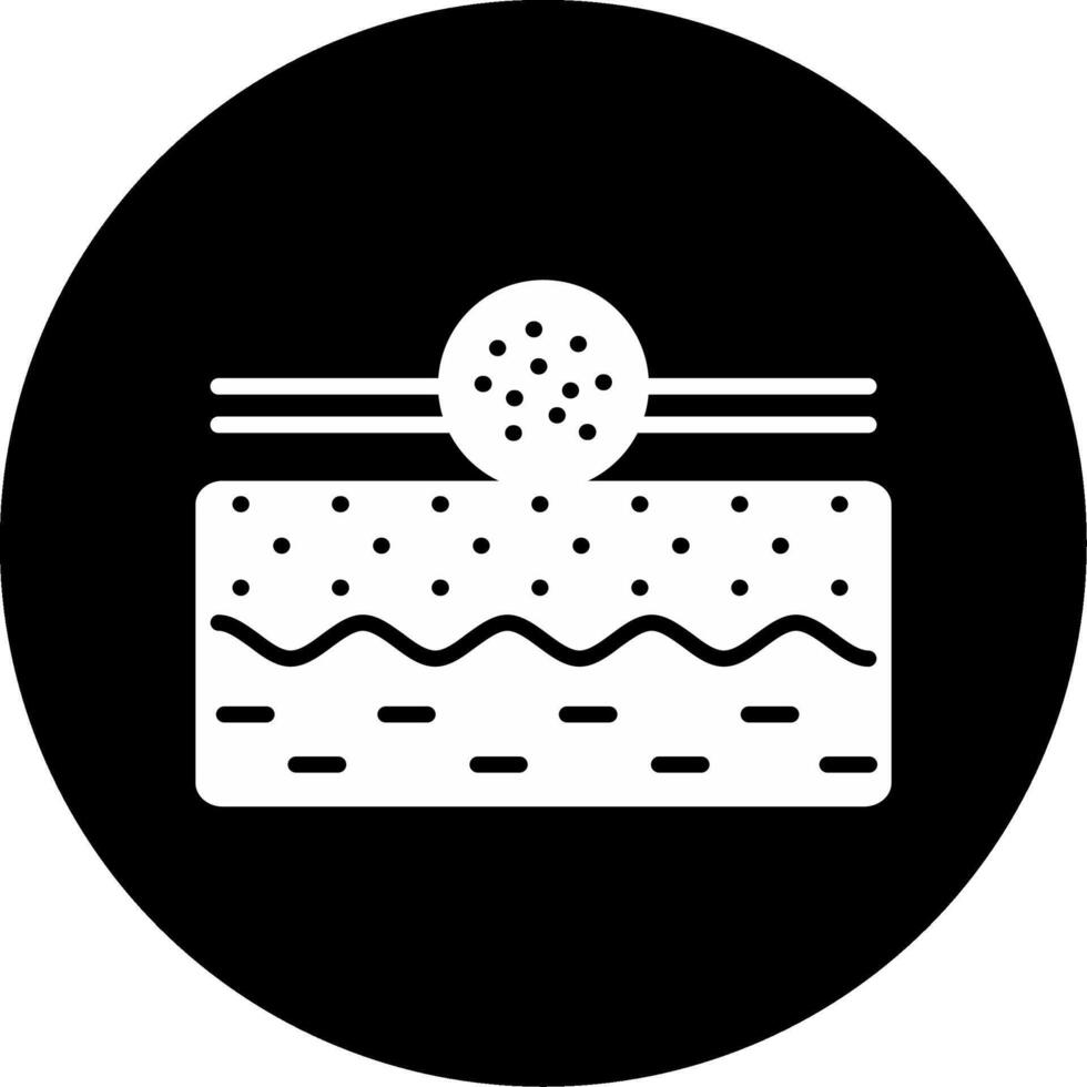 Foaming Cleanser Texture Icon Glyph Circle Inverted vector