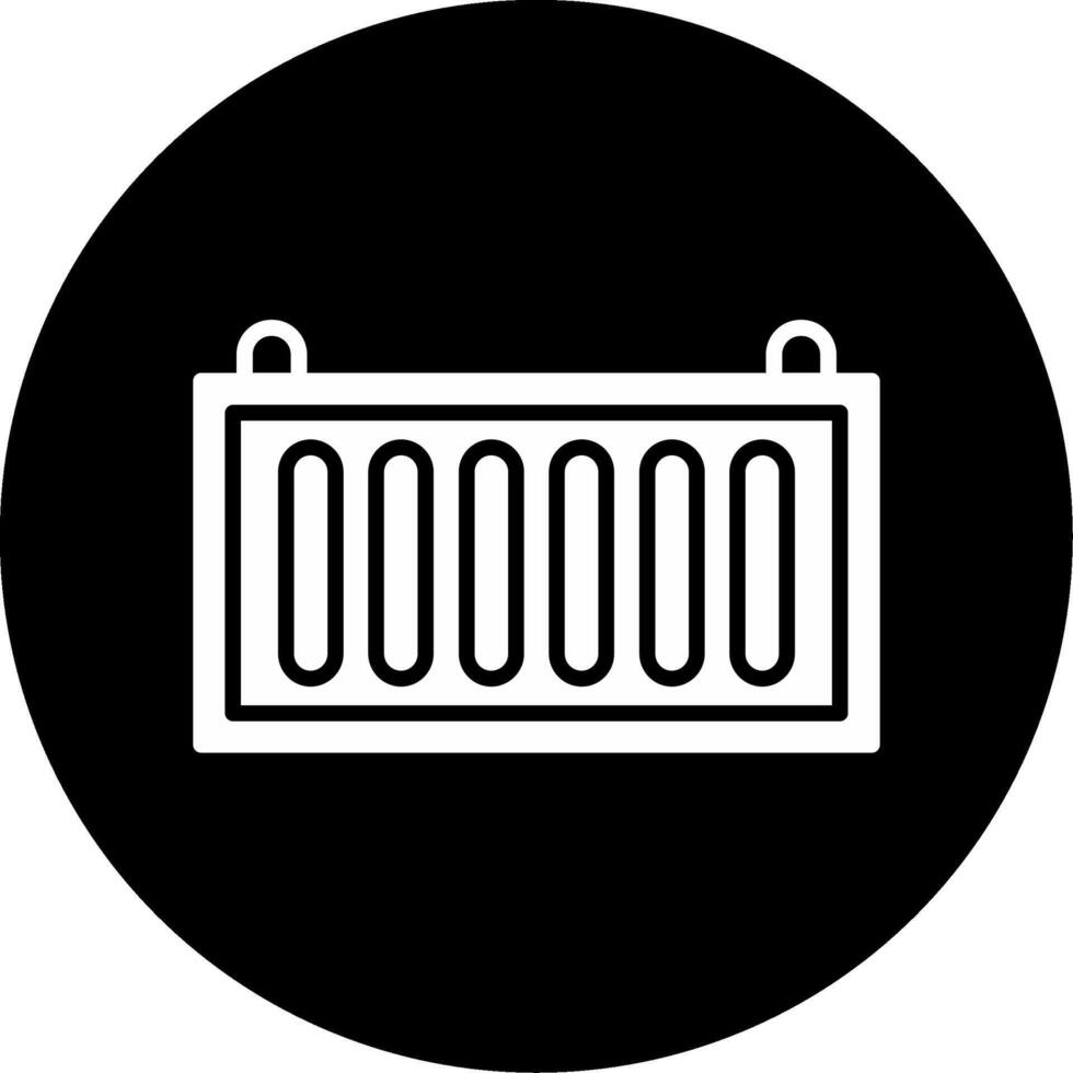 Return Order Handling System Glyph Circle Inverted vector
