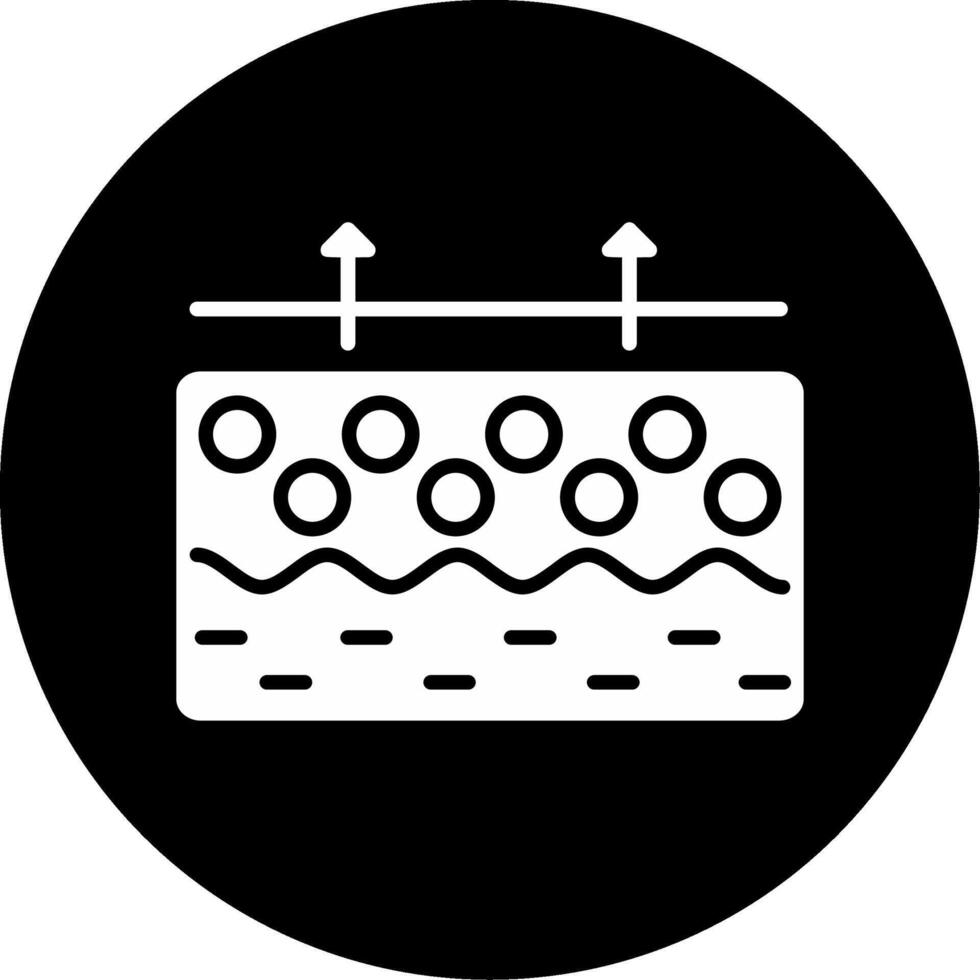 UV Barrier Skin Shield Icon Glyph Circle Inverted vector