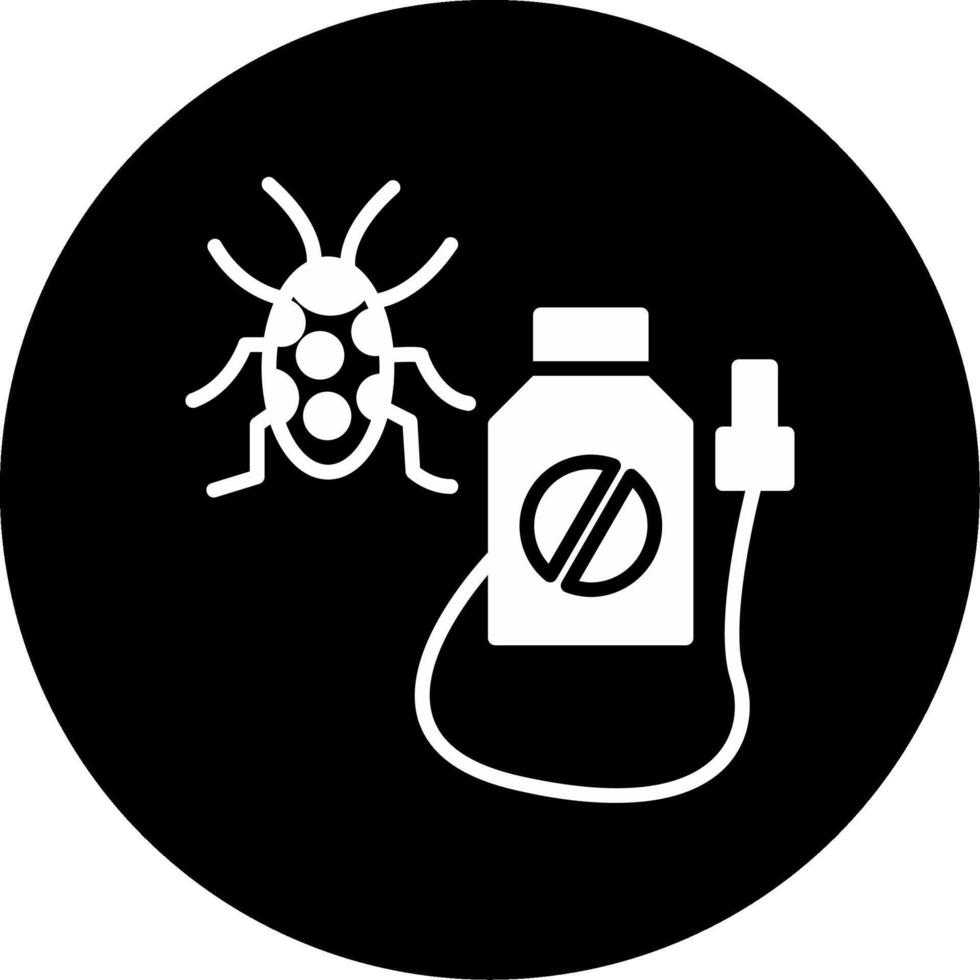 Pest Control Spray Services Glyph Circle Inverted vector