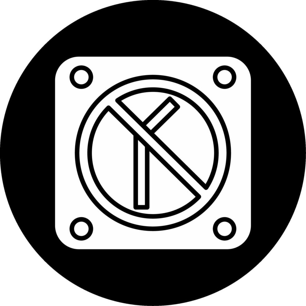 Global Movement Say No to Straws Glyph Circle Inverted vector