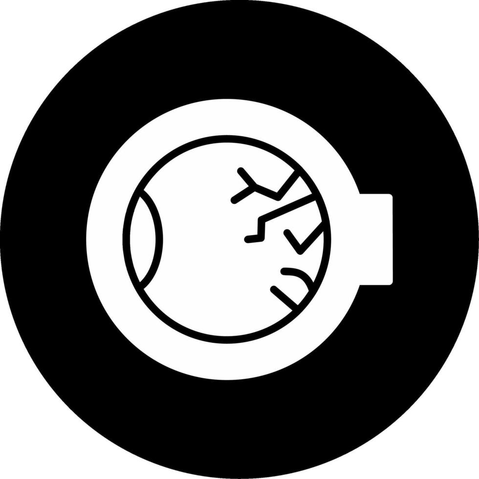 Human Eye Diagnostic Imaging Glyph Circle Inverted vector