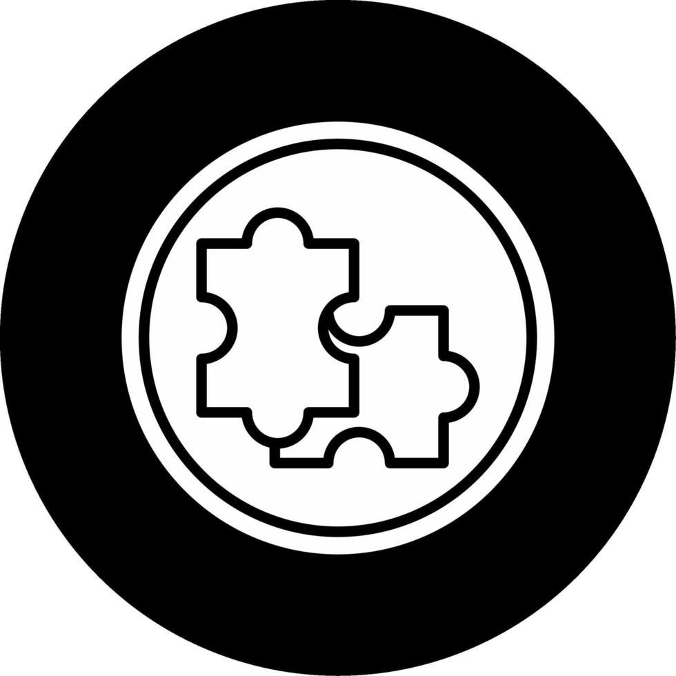 International Asperger Day Celebration Badge Glyph Circle Inverted vector