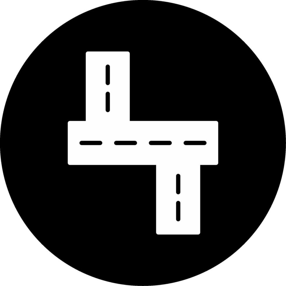 Road Path Navigation Glyph Circle Inverted vector