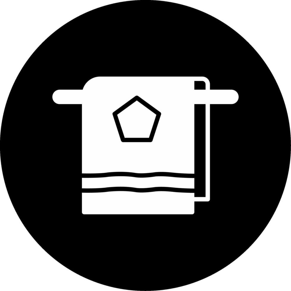 Absorbent Face Towel Glyph Circle Inverted vector
