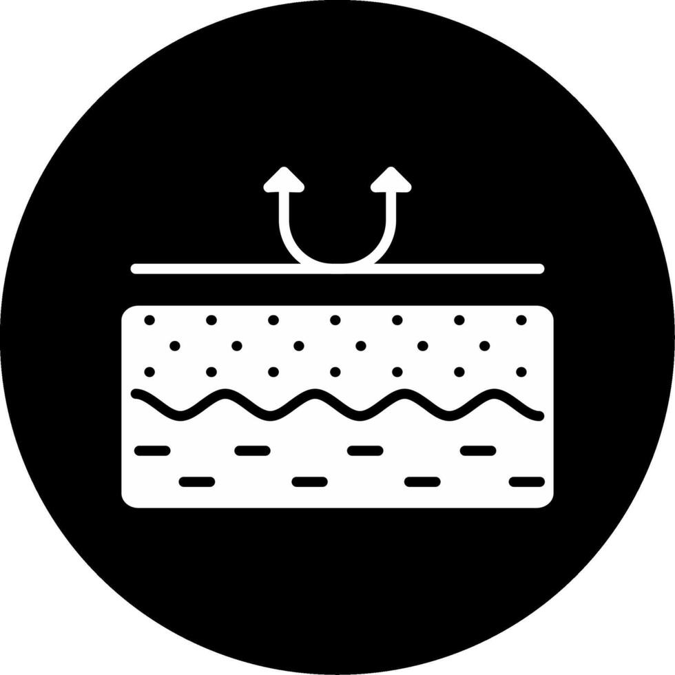 Enlarged Pore and Blackhead Focus Glyph Circle Inverted vector