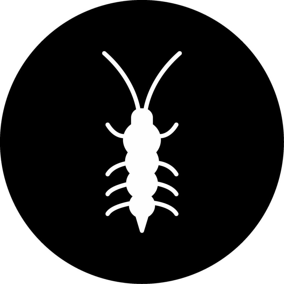 Silver Scaled Silverfish Glyph Circle Inverted vector