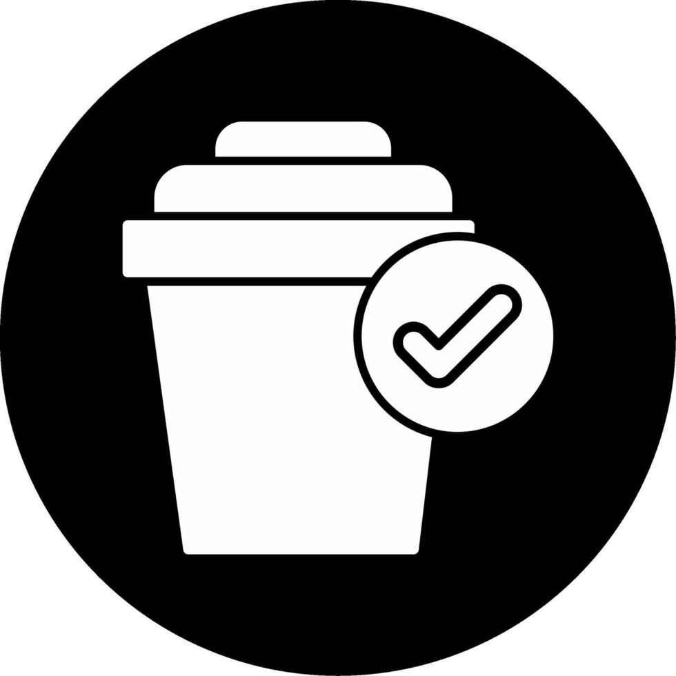 Clean Future Without Straws Emblem Glyph Circle Inverted vector