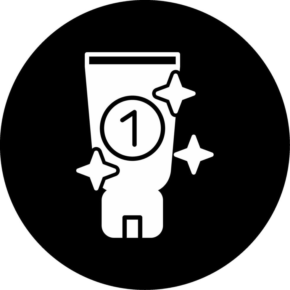 Skin Tone Concealer Stick Glyph Circle Inverted vector