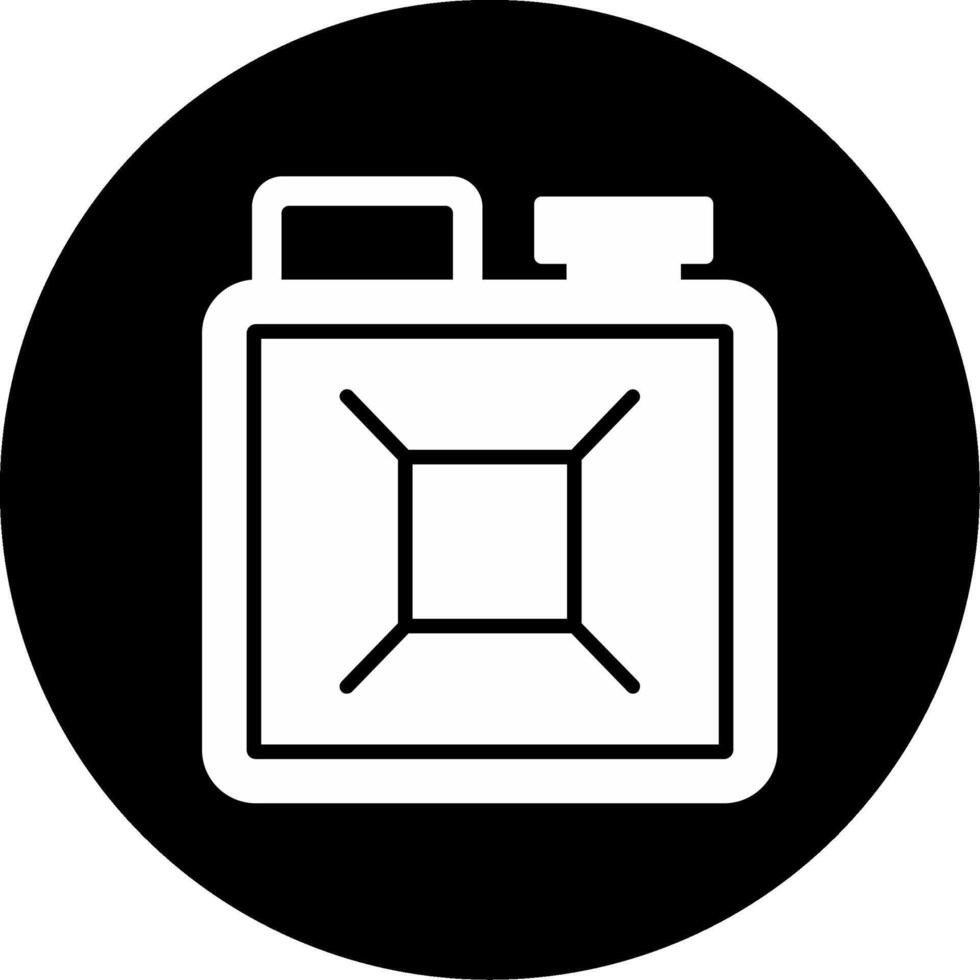 Fuel Oil Canister Container Glyph Circle Inverted vector