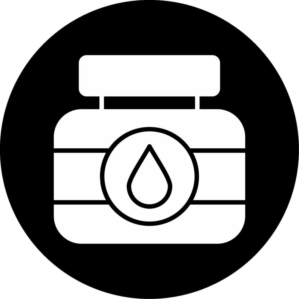 Body Hydrating Skin Lotion Glyph Circle Inverted vector