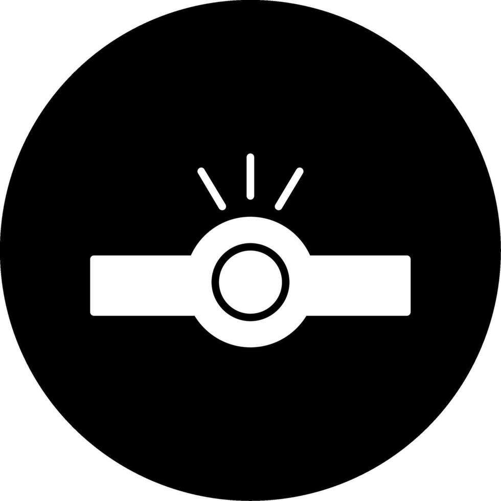 Surgical Head Lamp Light Glyph Circle Inverted vector