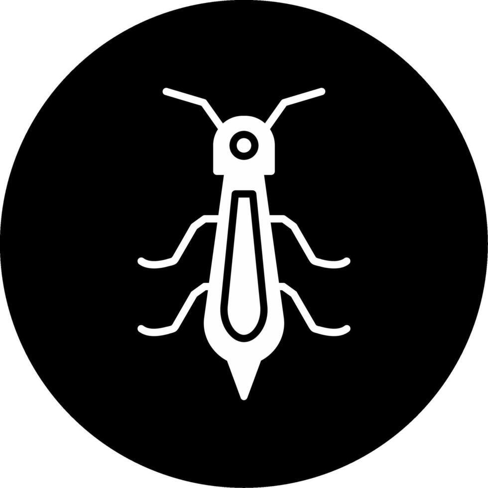 Riverbank Stonefly Glyph Circle Inverted vector