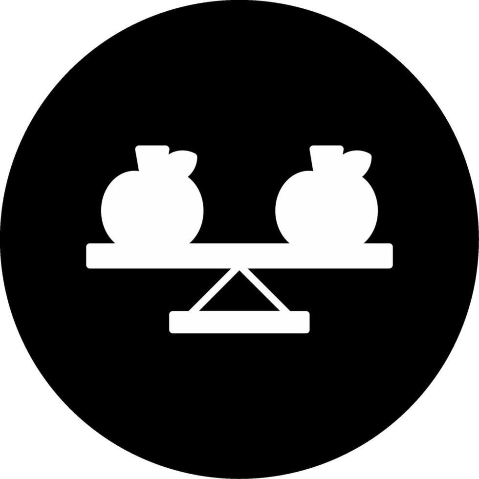 Equality and Social Justice Awareness Glyph Circle Inverted vector