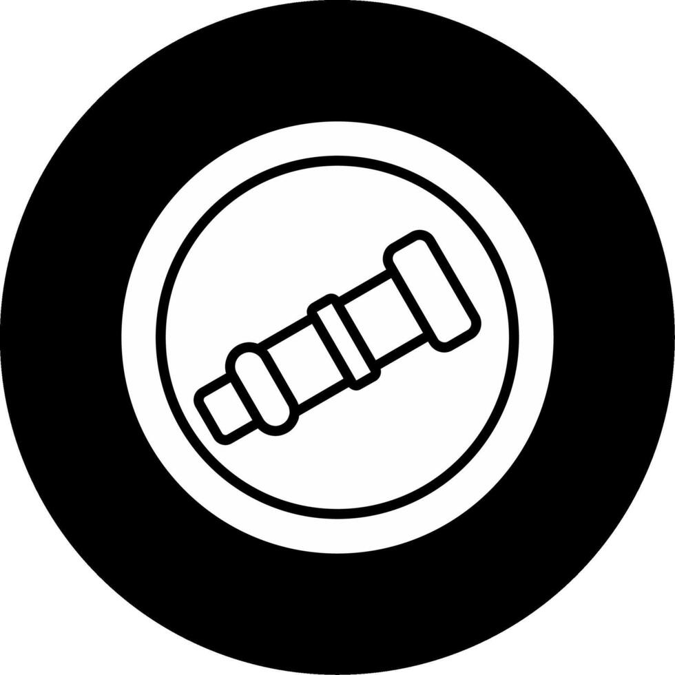 High Power Diagnostic Microscope Glyph Circle Inverted vector