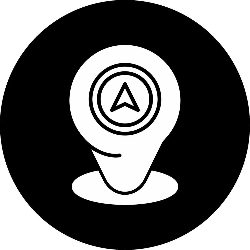 Placeholder Direction Marker Glyph Circle Inverted vector