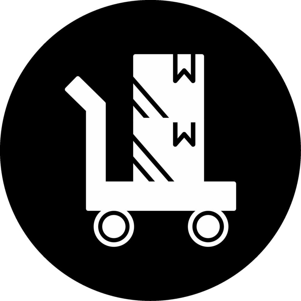 Organized Warehouse Facility Icon Glyph Circle Inverted vector