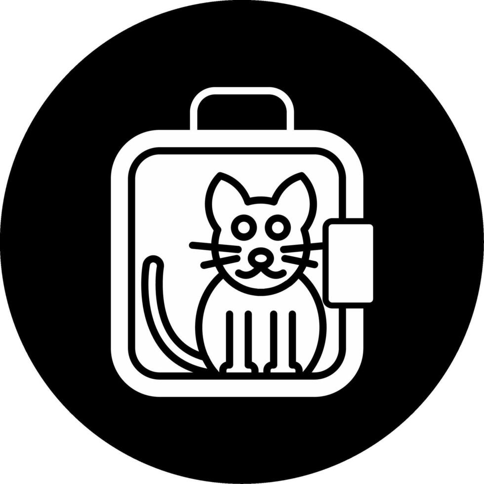 Indoor Family Pet Resting Area Glyph Circle Inverted vector