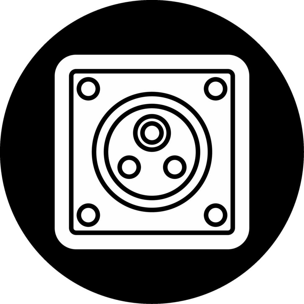 Type D Indian Plug Adapter Glyph Circle Inverted vector