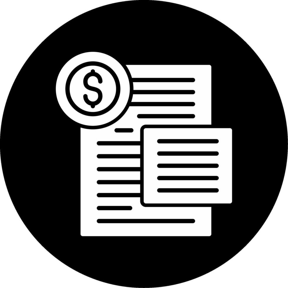 Financial Budgeting Tools Suite Glyph Circle Inverted vector