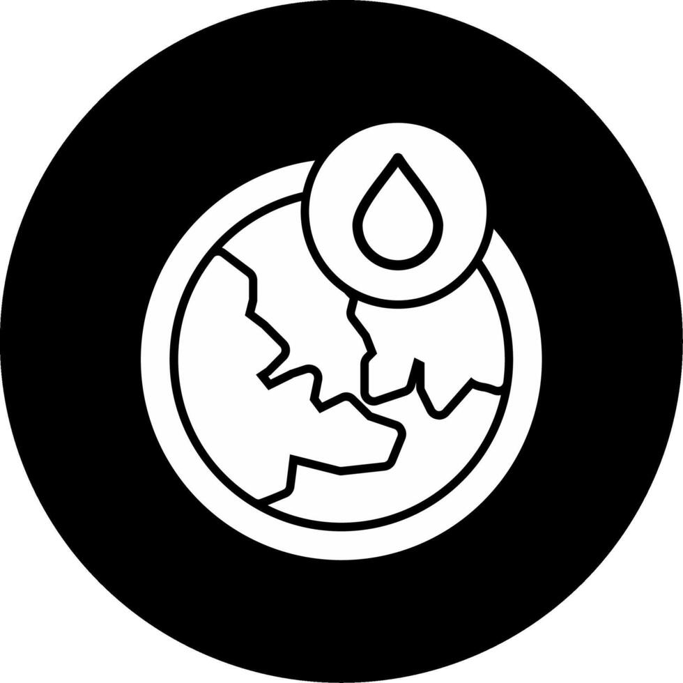 Worldwide Clean Water Crisis Symbol Glyph Circle Inverted vector
