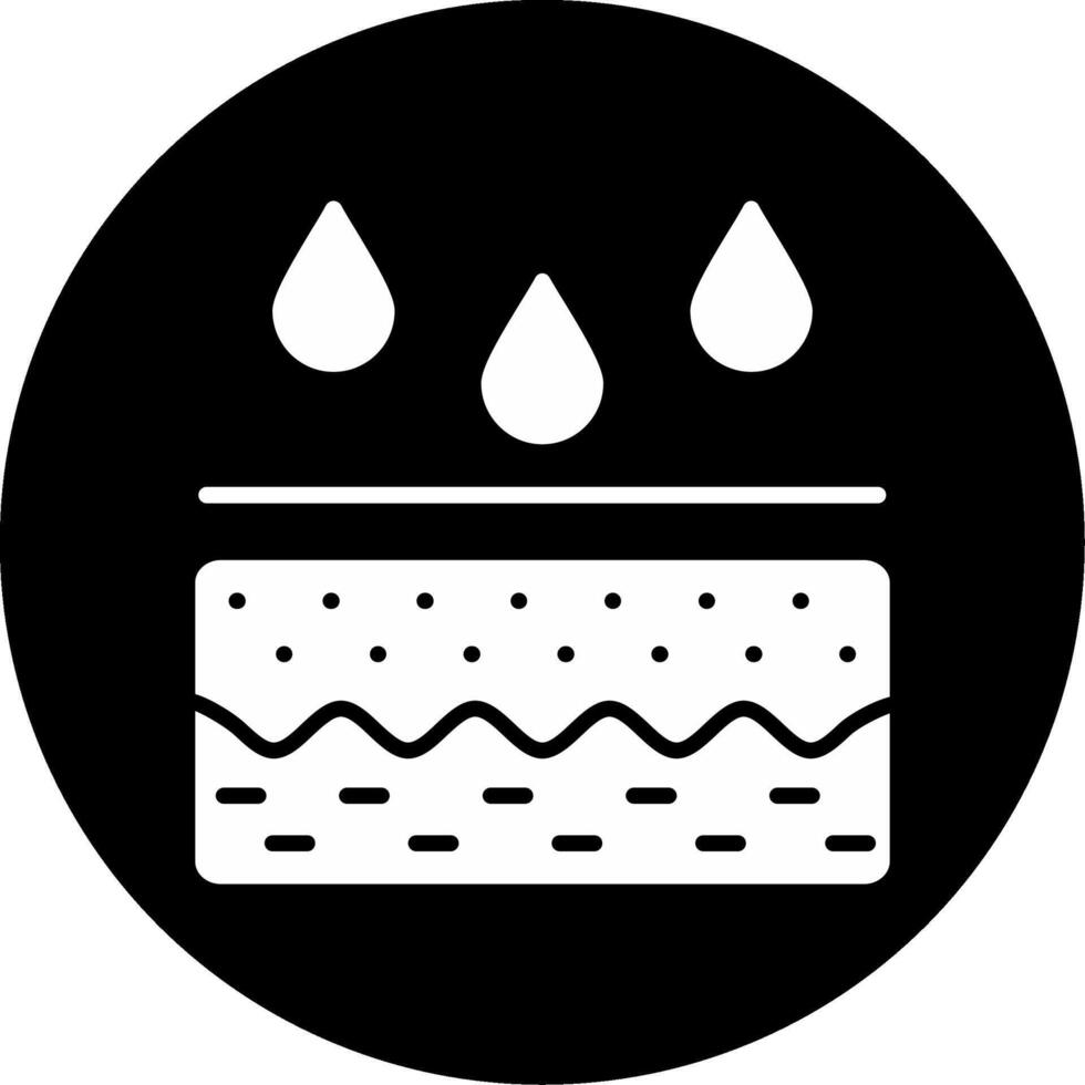 Fully Hydrated Skin Glow Glyph Circle Inverted vector