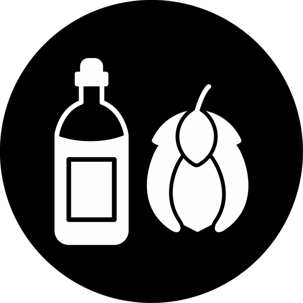 Lightweight Jojoba Facial Oil Glyph Circle Inverted vector