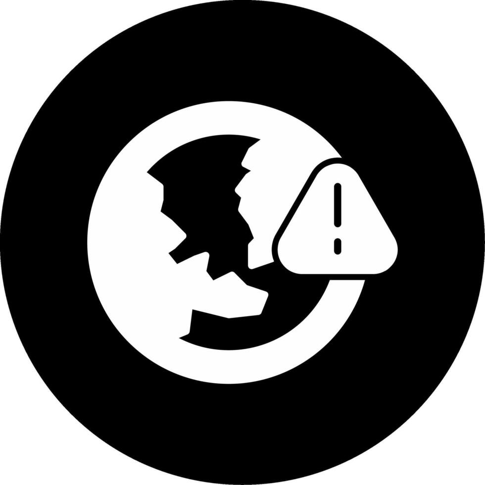Official Water Shortage Warning Label Glyph Circle Inverted vector