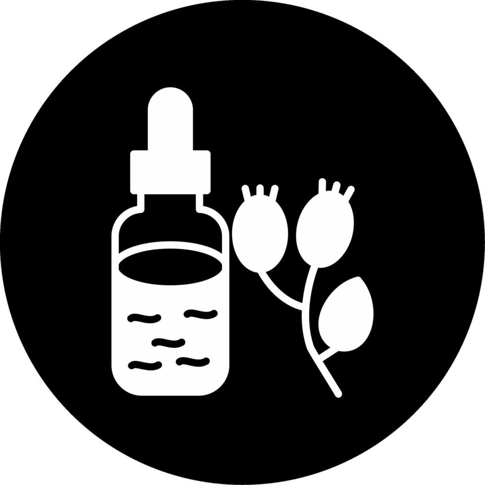 Regenerating Rosehip Oil Glyph Circle Inverted vector