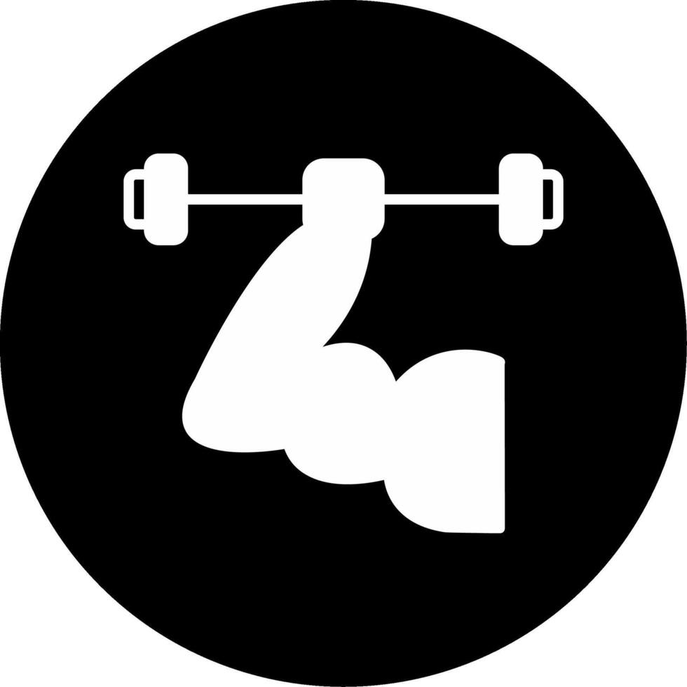 Fully Equipped Fitness Gym Glyph Circle Inverted vector