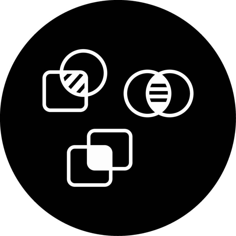 Shared Common Living Area Glyph Circle Inverted vector