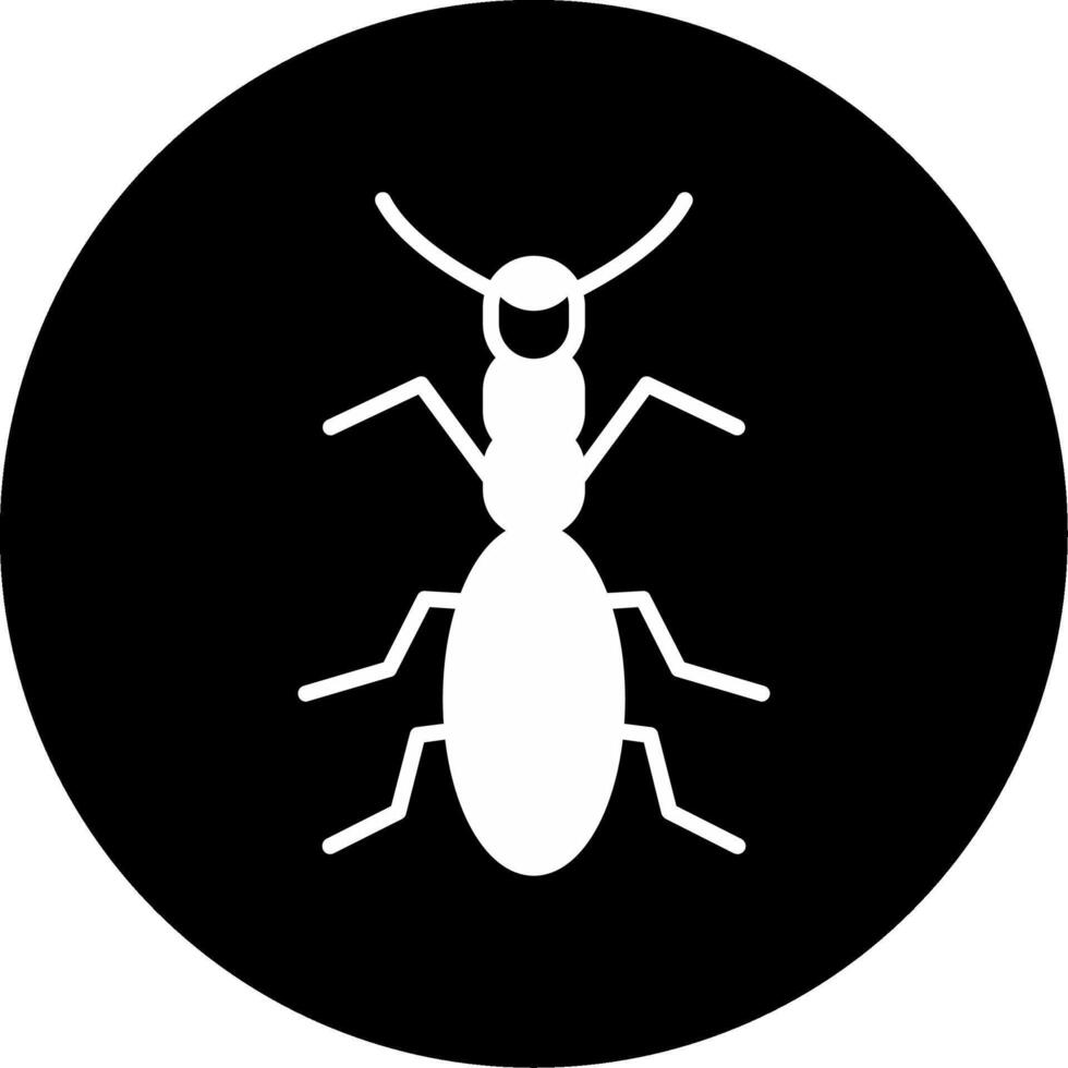 Flexible Rove Beetle Glyph Circle Inverted vector