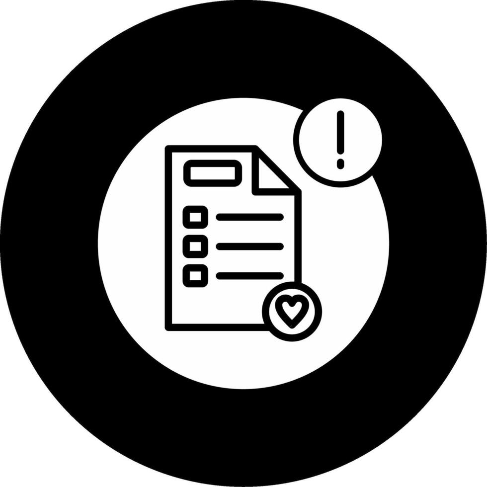 Wishlist Item Back in Stock Alert Glyph Circle Inverted vector