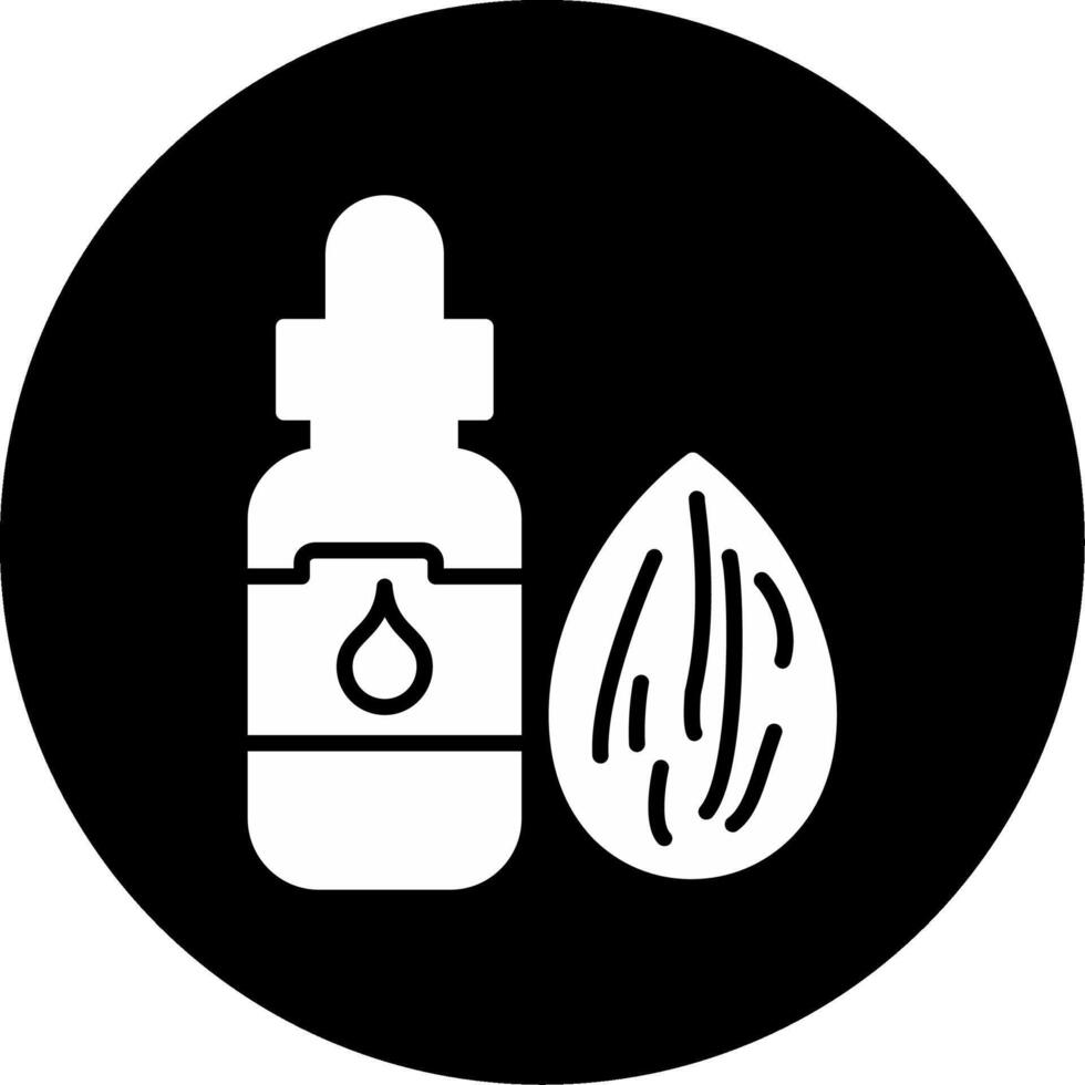 Sweet Almond Skin Oil Glyph Circle Inverted vector