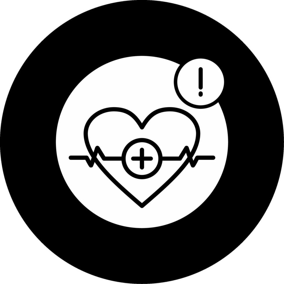 General Health Notification Glyph Circle Inverted vector