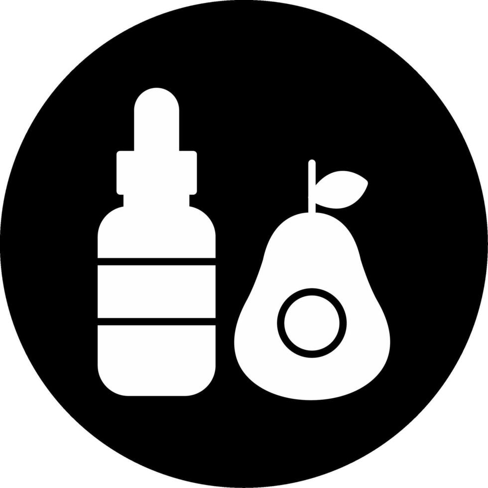 Creamy Avocado Oil Glyph Circle Inverted vector