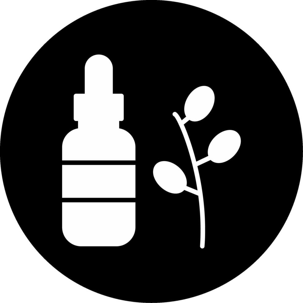 Clarifying Neem Plant Oil Glyph Circle Inverted vector