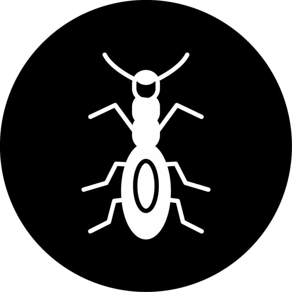 Heat Loving Firebrat Glyph Circle Inverted vector