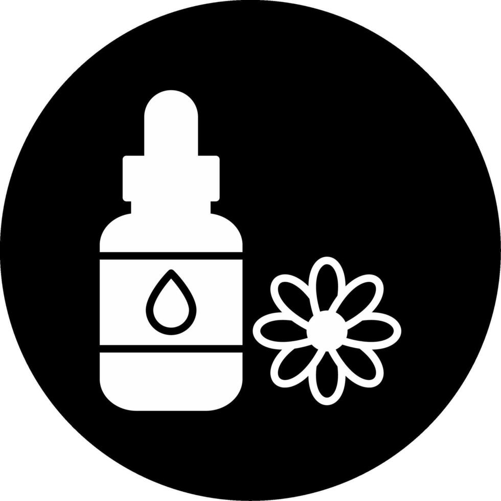 Aromatic Relaxing Body Oil Glyph Circle Inverted vector