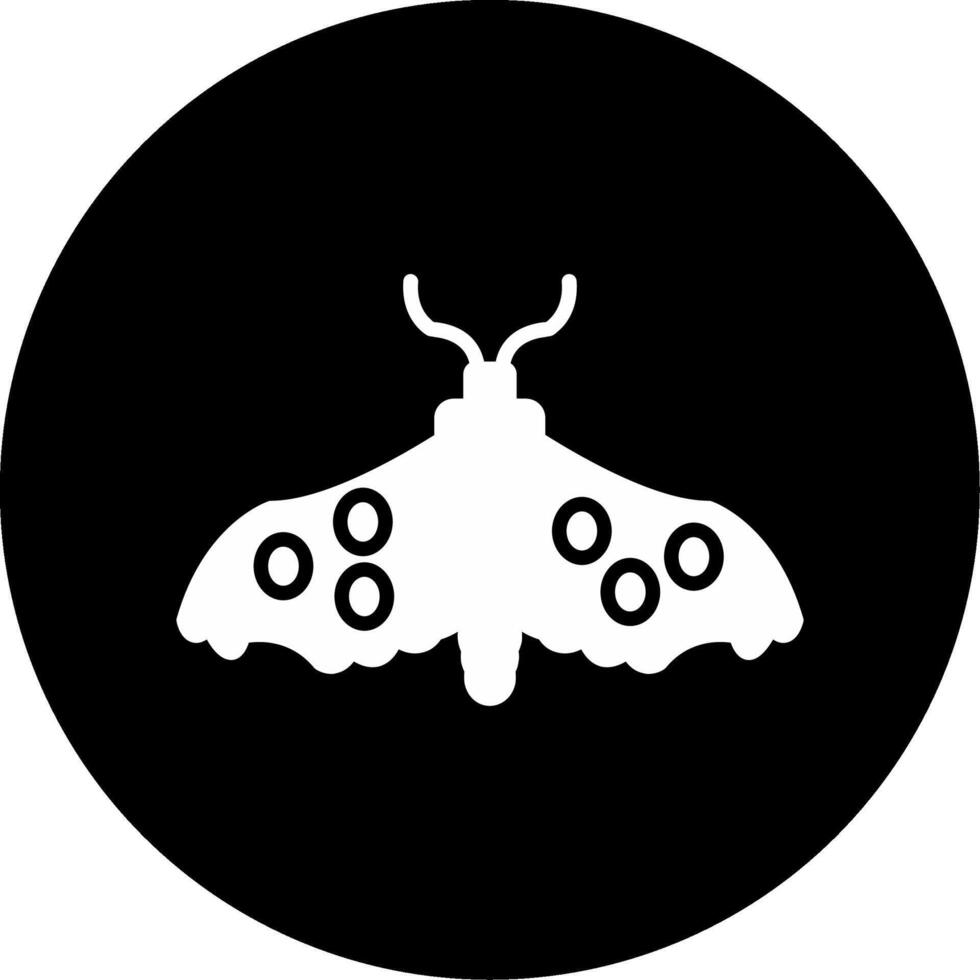 Hovering Sphinx Moth Glyph Circle Inverted vector