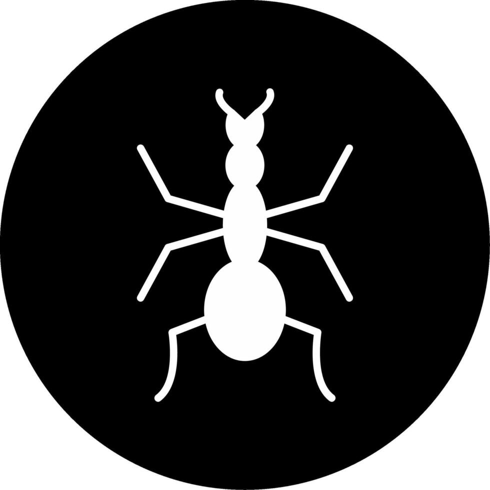 Marching Army Ant Glyph Circle Inverted vector