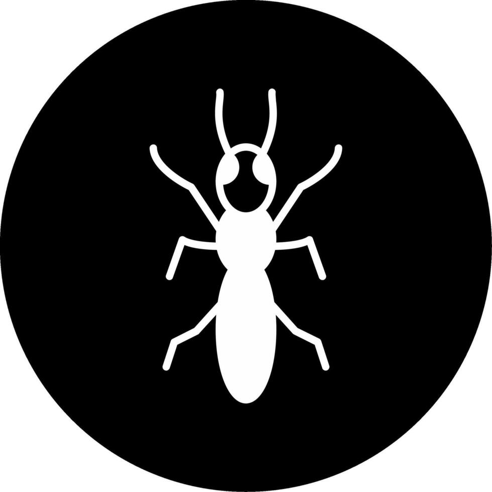 Wood Boring Carpenter Ant Glyph Circle Inverted vector