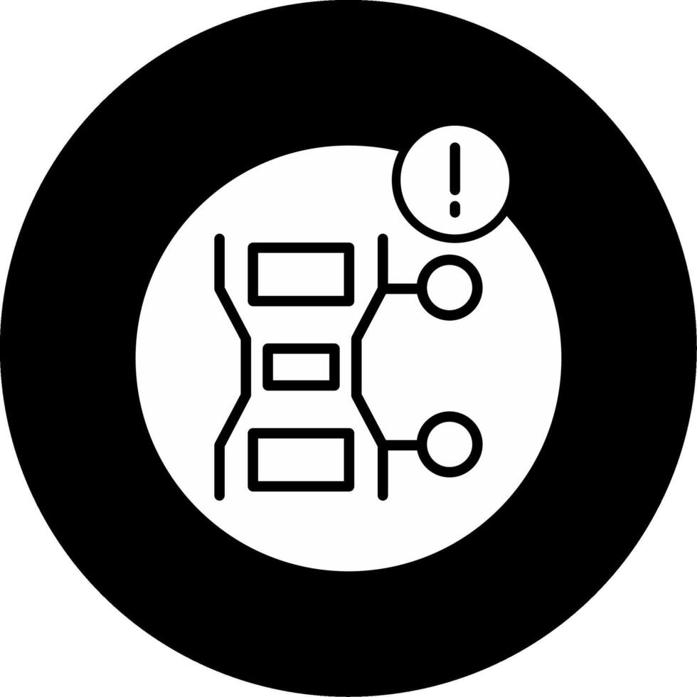 Hardware Issue Detected Notification Glyph Circle Inverted vector