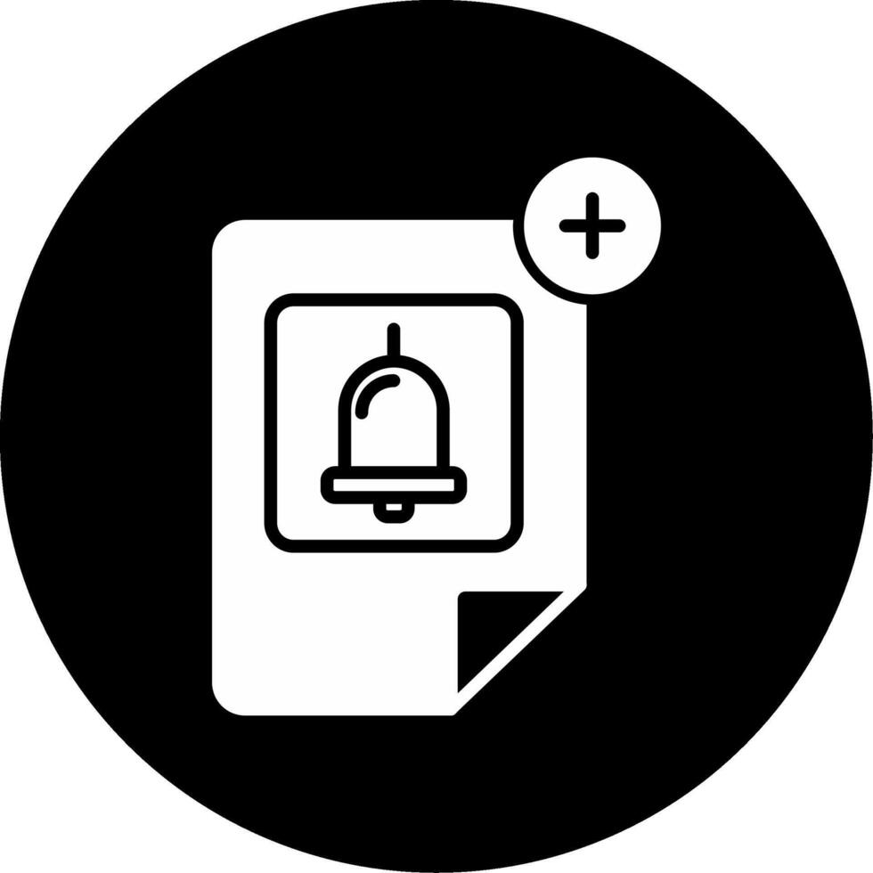 Follow Up Reminder Notification Glyph Circle Inverted vector