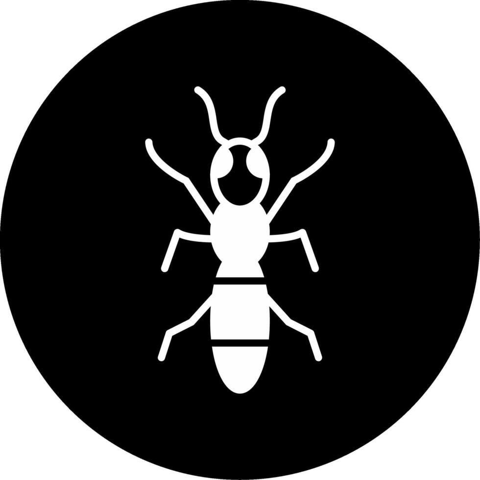 Erratic Crazy Ant Glyph Circle Inverted vector